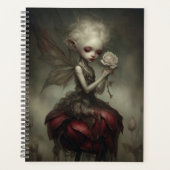 Ethereal Dark Fairy in Petal Dress with Rose  (Devant)