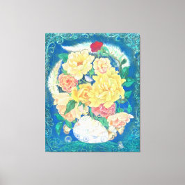 Ethereal Dove Bloom Canvas Afdruk