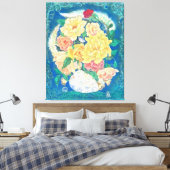 Ethereal Dove Bloom Canvas Afdruk (Insitu (Slaapkamer))