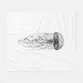 Ethereal Drift – Graceful Jellyfish Glow Tee Fleece Deken (Voorkant (Horizontaal))