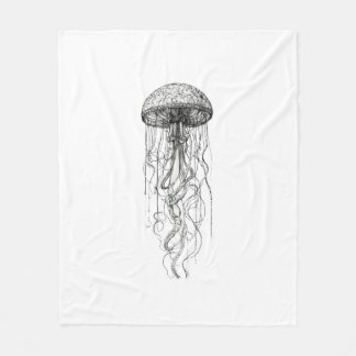 Ethereal Drift – T-shirt met zachte kwal gloed Fleece Deken