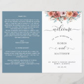 Ethereal Dusty Blue, programme de mariage floral (Devant)