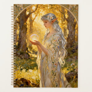 Ethereal Elf Maiden in Art Nouveau Style Planner