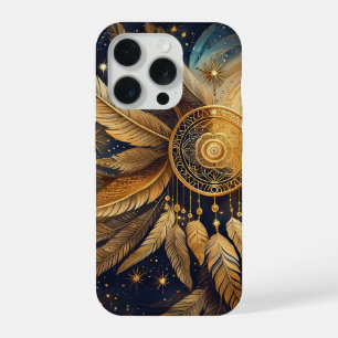Ethereal Escapes, Golden Dreamcatcher Starshine iPhone 15 Pro Hoesje