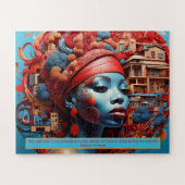 Ethereal Essence: African Dreams Portrait Motivate Legpuzzel (Horizontaal)