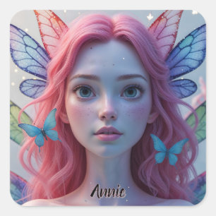 Ethereal Fairy Girl : Sticker Carré