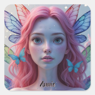 Ethereal Fairy Girl : Sticker Carré