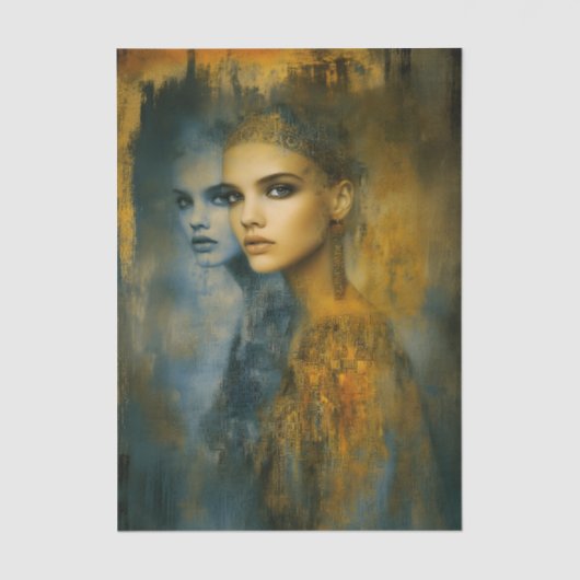 Ethereal Feminine Mystical Duality EW2L Decoupage Tissuepapier (Voorkant)