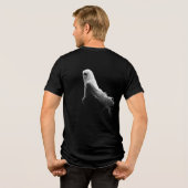 Ethereal Flowing Ghost Illustration Tri-Blend Shirt (Achterkant volledig)
