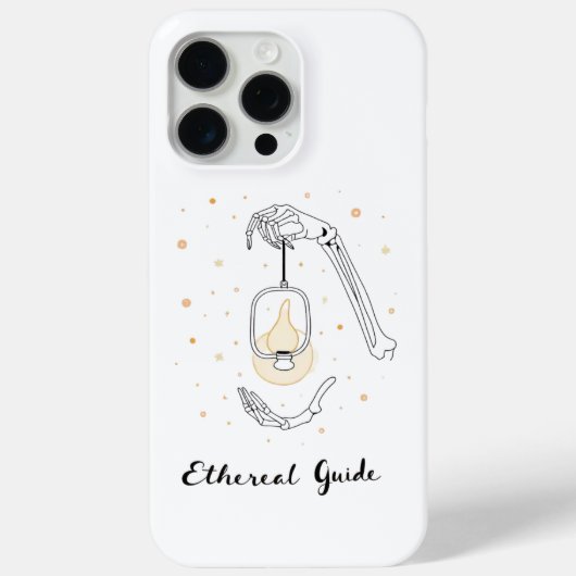 Ethereal Guide Skeleton Hand Lantern Phone Case (Achterkant)