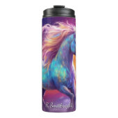 Ethereal Horse Pink Mane Stars Thermosbeker (Voorkant)