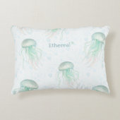Ethereal jellyfish throw pillow teal accent kussen (Voorkant)
