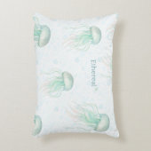Ethereal jellyfish throw pillow teal accent kussen (Voorkant(Verticaal))