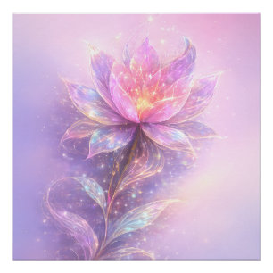 Ethereal Lotus Licht Perfect Poster