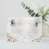 Ethereal Love Mariage 3 Repas Choix Carte RSVP (Debout devant)