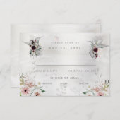 Ethereal Love Mariage 3 Repas Choix Carte RSVP (Devant / Derrière)