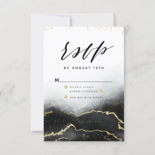 Ethereal Mist Ombre Aquarelle Noire Moody RSVP