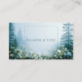 Ethereal Misty Forest White Wildflower Gold Frame Visitekaartje (Voorkant)