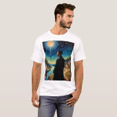 Ethereal Moonlit Reflection Surreal Art T-Shirt (Devant entier)