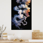 Ethereal Mystical Smoke Poster d'art Abstrait (Cuisine)