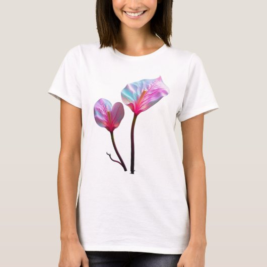 ethereal pink flowers t-shirt (Voorkant)