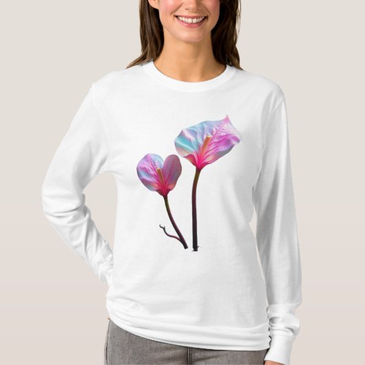 ethereal pink flowers t-shirt (Voorkant)