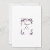 Ethereal Pink Rose Column Wedding Invitation Kaart (Achterkant)