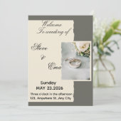 Ethereal Romantic Wedding Invitation | Soft & Time (Debout devant)