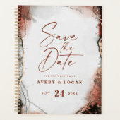 Ethereal Rustic Automne Brûlé Orange Plans Mariage (Devant)