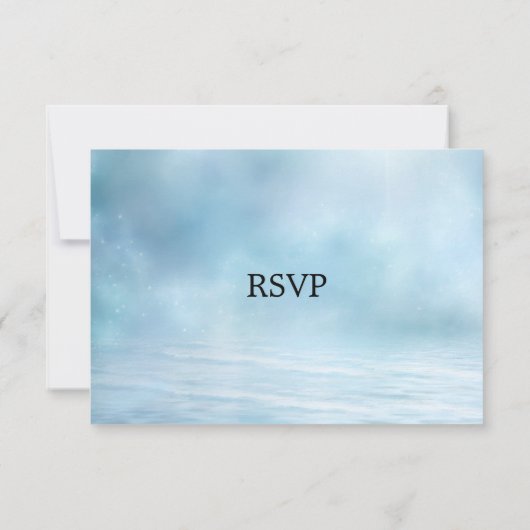 Ethereal Sandy Beach Wedding Carte RSVP (Dos)