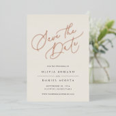 Ethereal Script Foil Enregistrer la carte Date (Debout devant)