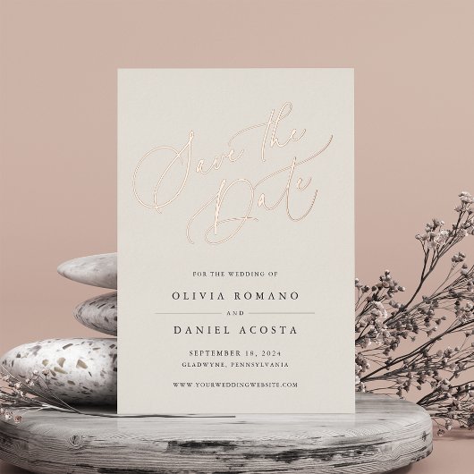 Ethereal Script Foil Enregistrer la carte Date