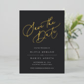 Ethereal Script Foil Enregistrer la carte Date (Debout devant)