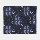 Ethereal Silent Night Holy Night Celestial X-mas Fleece Deken (Voorkant (Horizontaal))