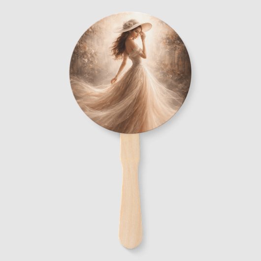 Ethereal Slavic Water Nymph Wedding Program Fan  Handwaaier (Voorkant)