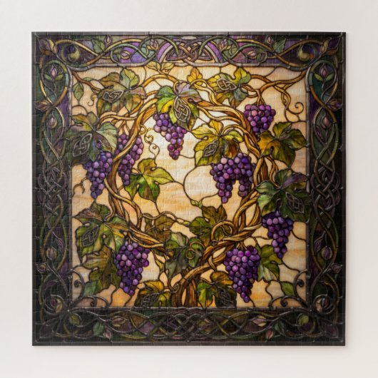 Ethereal Stained Glass Grapevine Puzzle (Vertical)