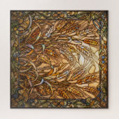 Ethereal Stained Glass Wheat Stalks Puzzle (Horizontal)