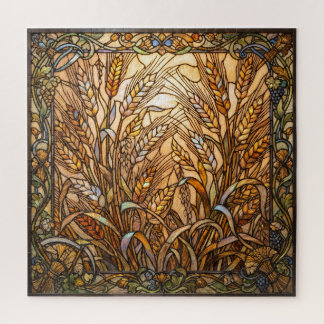 Ethereal Stained Glass Wheat Stalks Puzzle Legpuzzel