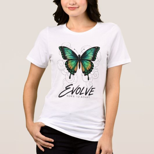 Ethereal Vlinder "EVOLVE Tri-Blend Shirt (Voorkant)