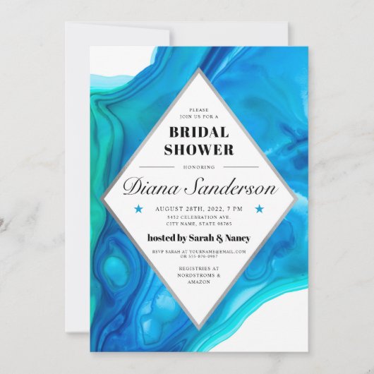 Ethereal Wave Bruidsfeest Uitnodigingen (Voorkant)