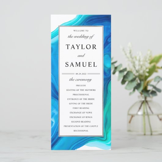 Ethereal Wave Mariage du programme de cérémonie de (Debout devant)