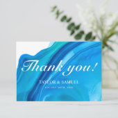 Ethereal Wave Mariage Merci Cartes (Debout devant)