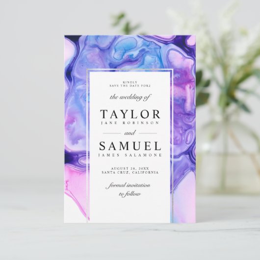 Ethereal Wave Save the Date Invitation Small V03 (Debout devant)