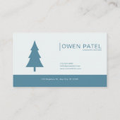 Ethereal White Rose Pine Forest Winter Gold Frame Visitekaartje (Achterkant)