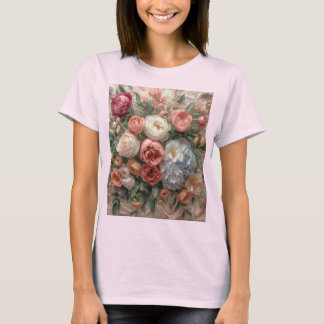 Ethereale Bloesem Harmonie: Zachte Pastel Couture T-shirt