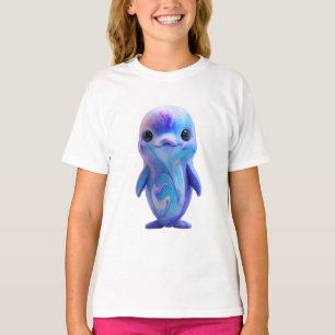 Ethereale gemarmerde iriserende baby dolfijn kinde t-shirt