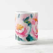 Ethereale Roze Pioenrozen Koffiemok (Center)