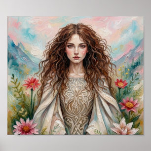 EtherealWildFlowerPortret Poster