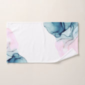Éthérée Turquoise & rose encre moderne Glamor (Serviette à main)