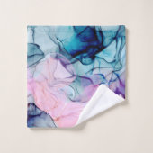 Éthérée Turquoise rose pourpre encre glamour moder (Gant de toilette)